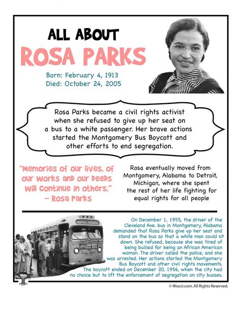All About Rosa Parks Worksheets Amp Activities For Congressional Job Requirements Worksheet Answers - Congressional Job Requirements Worksheet Answers