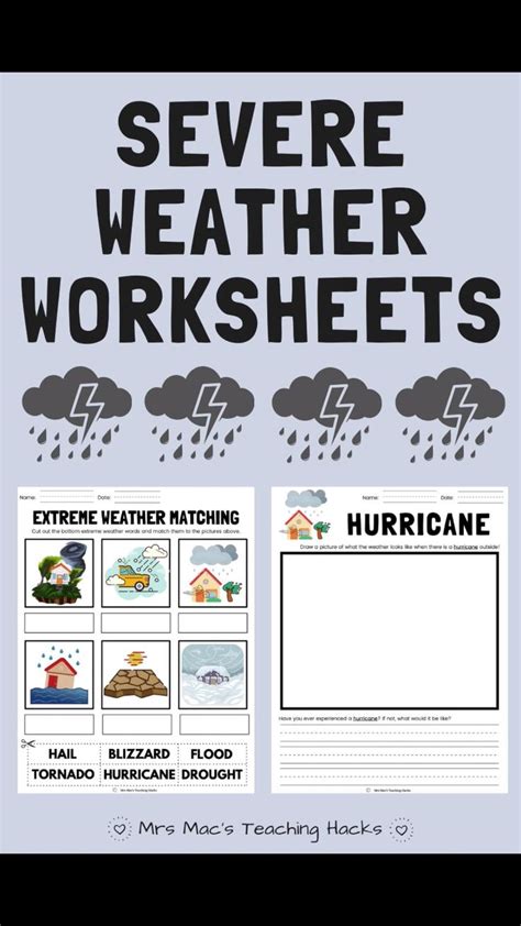 All About Weather Severe Weather Worksheet 5th Grade - Severe Weather Worksheet 5th Grade