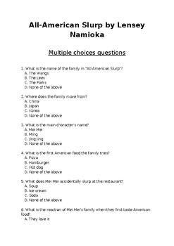 all american slurp multiple choice quiz