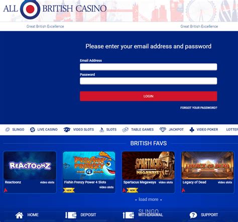 all british casino login Array