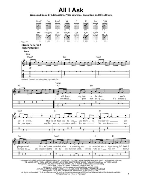 All I Ask Chords