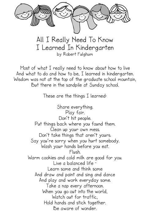 All I Really Need To Know Learned In Kindergarten Fifteenth Anniversary Edition Reconsidered Revised Amp Expanded With Twenty Five New Essays Robert Fulghum