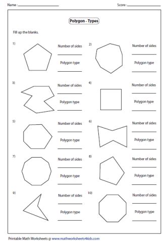 All Kinds Of Polygons Worksheets 99worksheets Polygons Worksheets 5th Grade - Polygons Worksheets 5th Grade