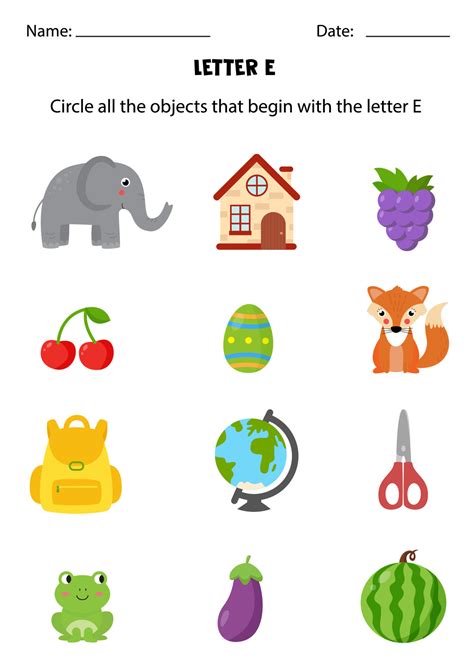 All Objects That Start With E For Kids Objects Starting With E - Objects Starting With E