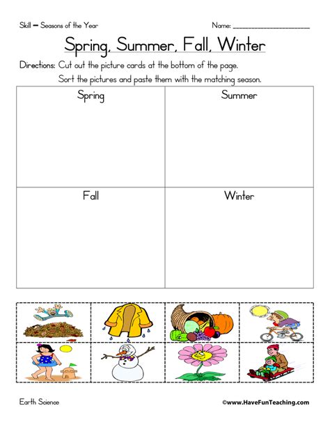 All Seasonspreschool Holidays Amp Seasons Worksheets Amp Free Season Worksheets For Preschool - Season Worksheets For Preschool