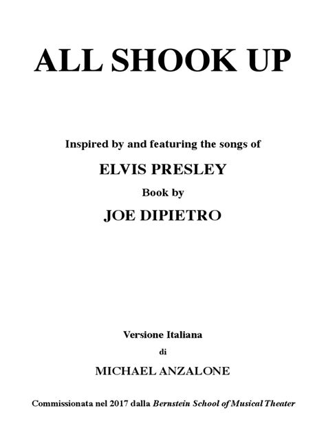 All Shook Up Musical Script