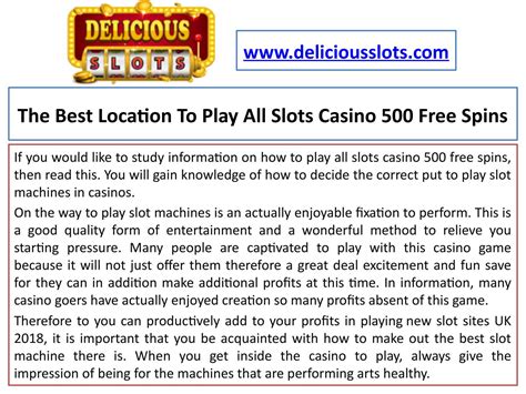 all slots casino 500 free spins bzte