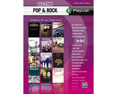 All Time Pop Rock Sheet Music Playlist Dozens Of All Time Hits Pianovocalchords