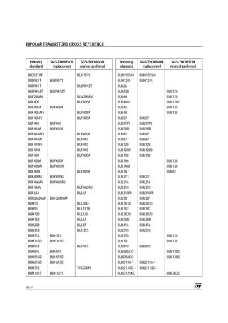 All Transistors Datasheet Cross Reference Search