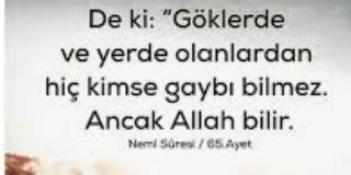 allah geleceği bilmez