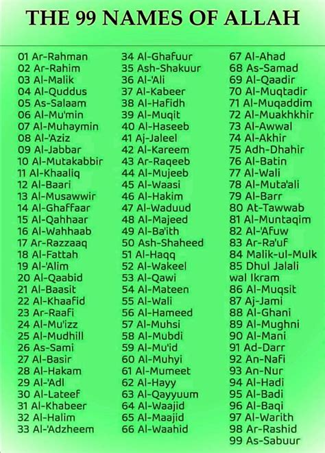 Allahs 99 Names