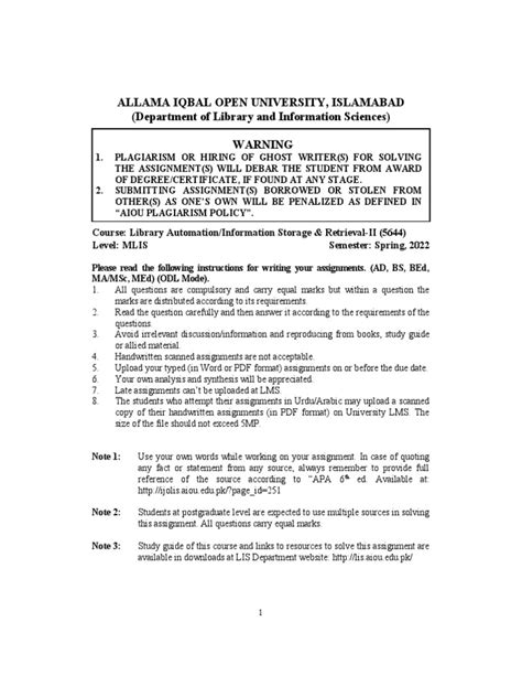 Read Allama Iqbal Open University Department Of Library And 