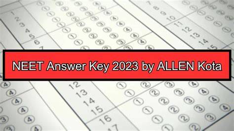 Allen Answer Key 2023