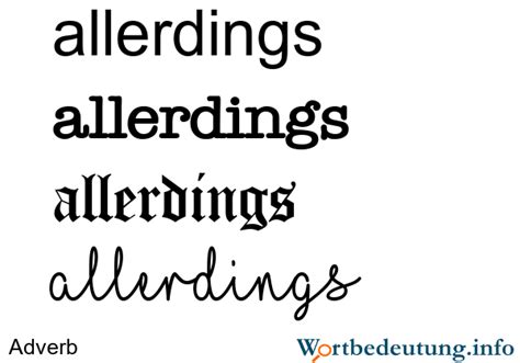 allerdings bedeutung