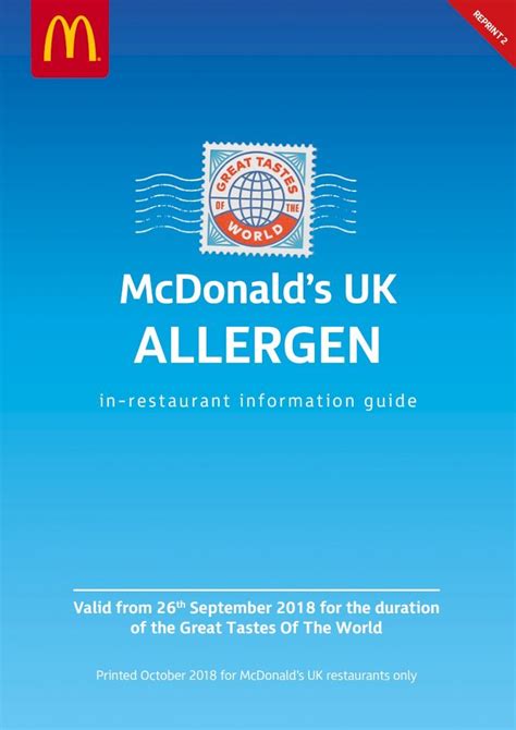 Full Download Allergen Mcdonalds Uk 