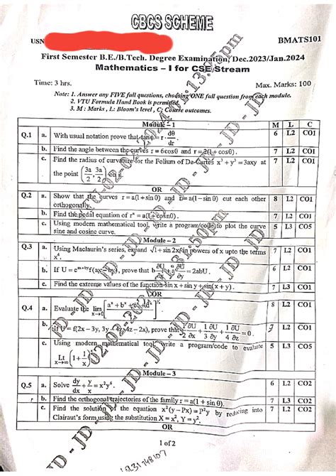 Full Download Allied Maths Question Paper First Sem 