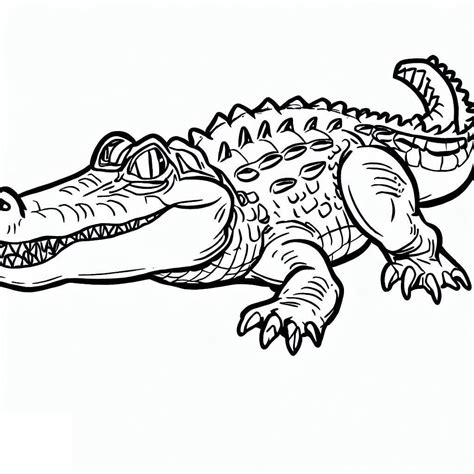 Alligator Coloring Pages Coloringlib A For Alligator Coloring Page - A For Alligator Coloring Page