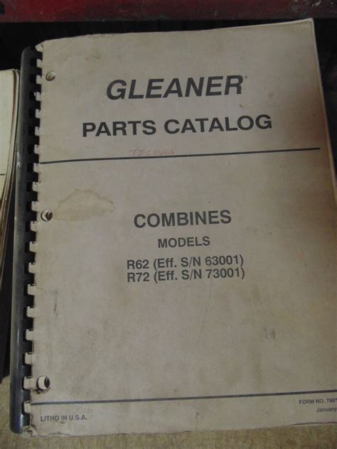 Read Allis Chalmers Gleaner R62 R72 Service Manual 