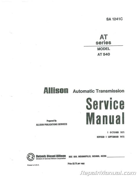 Read Allison 540 Owners Manual Junboku 