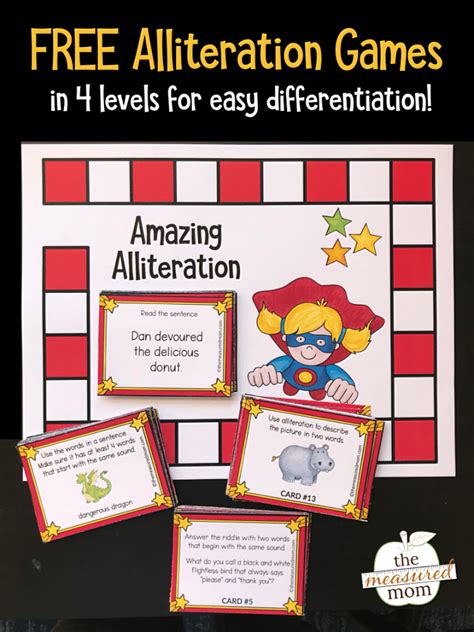 Alliteration Games The Measured Mom Alliteration For Kindergarten - Alliteration For Kindergarten