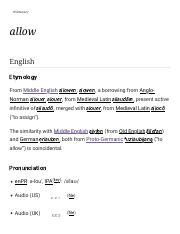 allow - Wiktionary