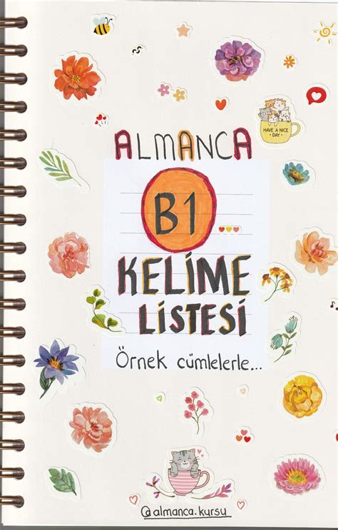 almanca b1 kelime listesi