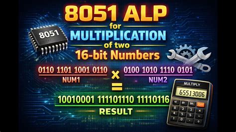 alp for 16 bit multiplication using 8051