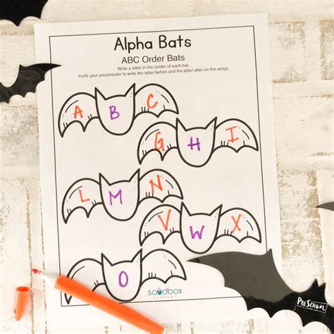 Alpha Bats Halloween Abc Order Worksheets Preschool Play Abc Halloween Worksheet For Kindergarten - Abc Halloween Worksheet For Kindergarten