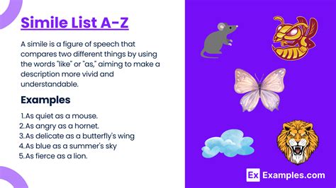 alpha biography a z examples of similes