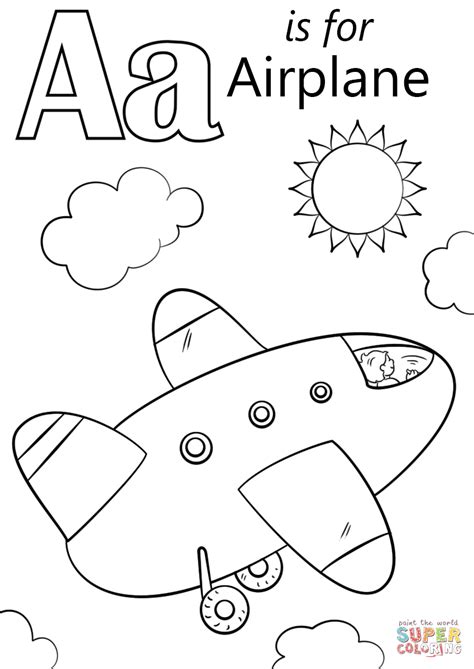 Alphabet Coloring Book Planes Amp Balloons My Color Book Printable - My Color Book Printable