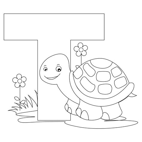 Alphabet Colouring Pages Letter T Colouring Page - Letter T Colouring Page