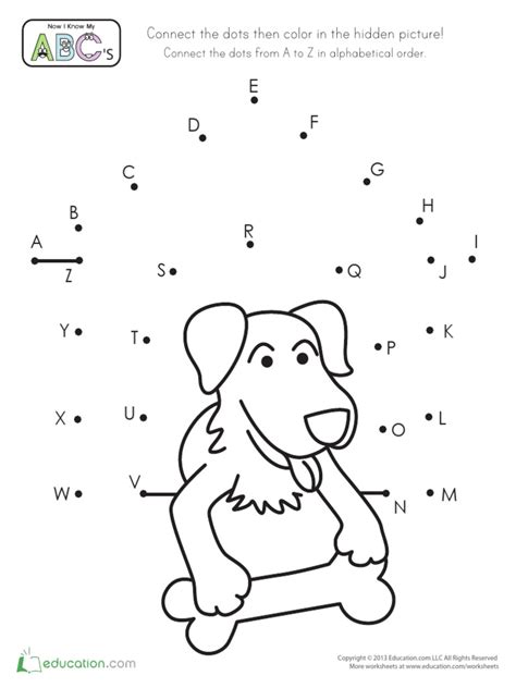 Alphabet Dot To Dot Dog House Worksheet Education Dog Dot To Dot - Dog Dot To Dot