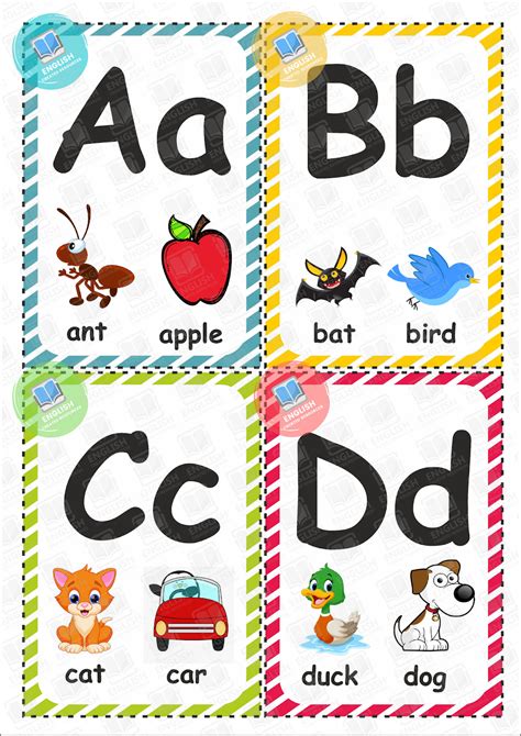 Alphabet Flashcards Teach A Z Free Printable Phonics Alphabet Pictures For Kids - Alphabet Pictures For Kids