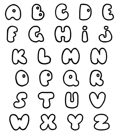 Alphabet In Bubble Letters   Alphabet Bubble Letters Karenu0027s Whimsy - Alphabet In Bubble Letters