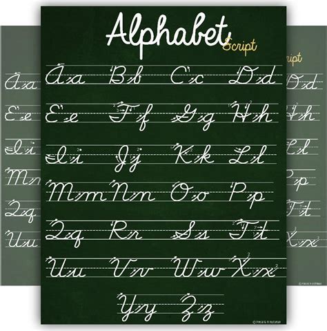 Alphabet In Script Writing   Cursive Script Writing Alphabet - Alphabet In Script Writing