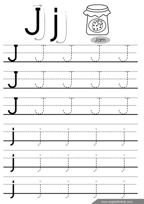 Alphabet J Tracing Worksheets For Preschool And Kindergarten J Worksheets For Preschool - J Worksheets For Preschool