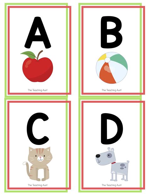Alphabet Letter Picture Cards Abcd Alphabets With Pictures - Abcd Alphabets With Pictures