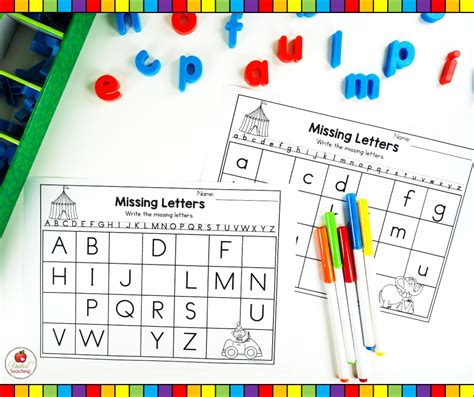 Alphabet Missing Letter Mats And Missing Letter Worksheets Missing Letters Alphabet Worksheet - Missing Letters Alphabet Worksheet