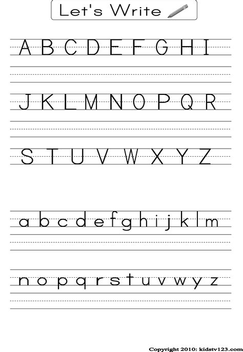 Alphabet On Lined Paper   Free Printable Lined Paper Handwriting Paper Template - Alphabet On Lined Paper