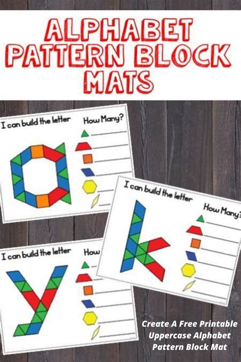 Alphabet Pattern Blocks Mats Upper Case Made By Pattern Blocks Worksheet 3rd Grade - Pattern Blocks Worksheet 3rd Grade