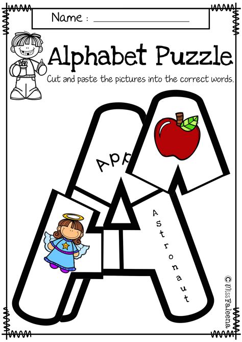 Alphabet Puzzle Worksheets Letter Puzzles Natalie Lynn Subject Identification Worksheet 1st Grade - Subject Identification Worksheet 1st Grade