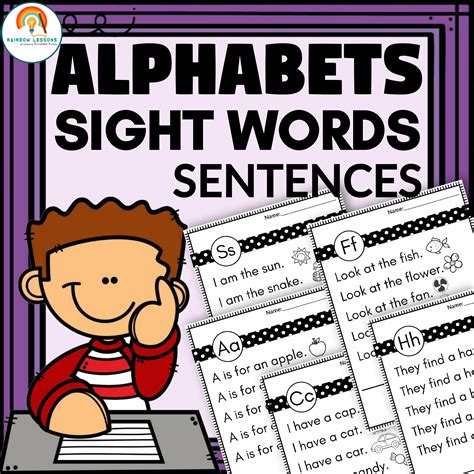 Alphabet Sight Words Sentences Made By Teachers Kindergarten Sentences Using Sight Words - Kindergarten Sentences Using Sight Words