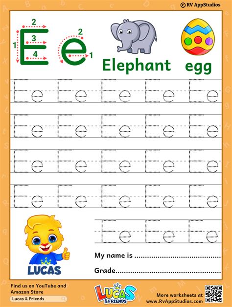 Alphabet Tracing Worksheets Letter Ee And Ff Letter Ee Worksheet - Letter Ee Worksheet