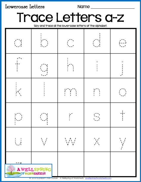 Alphabet Tracing Worksheets Lower Case Creativeworksheetshub Lower Case Alphabet Worksheet - Lower Case Alphabet Worksheet