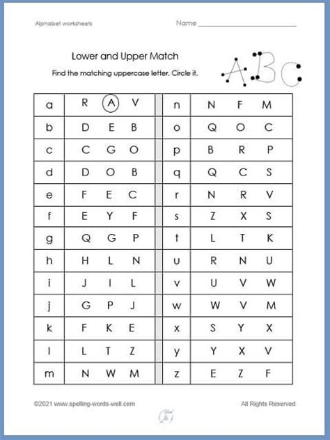 Alphabet Worksheets Reinforce Upper And Lower Case Letters Upper And Lowercase Letters Worksheet - Upper And Lowercase Letters Worksheet
