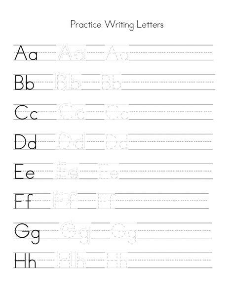 Full Download Alphabet Writing Paper 