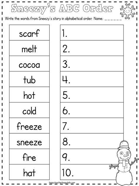 Alphabetical Order Worksheets K5 Learning Abc First Grade - Abc First Grade