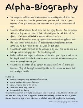 alphabiography project pdf