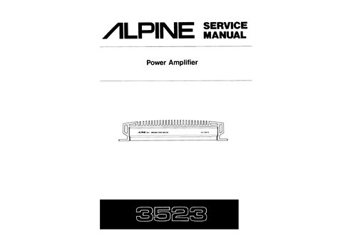 Alpine 3523 User Guide