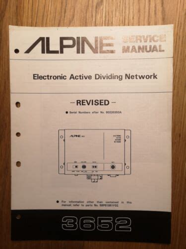 Full Download Alpine Service Manual 